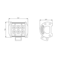 Proiector Led Auto Off Road - 18W - 6 SMD LED Carguard