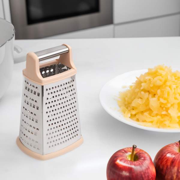 Răzătoare mare de bucătărie - culoare piersică - 16 x 12,8 x 24 cm