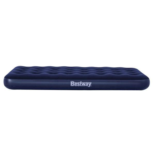 Saltea gonflabilă - single, velour - albastru - 188 x 99 x 22 cm
