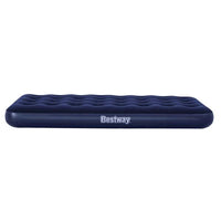 Saltea gonflabilă - single, velour - albastru - 188 x 99 x 22 cm