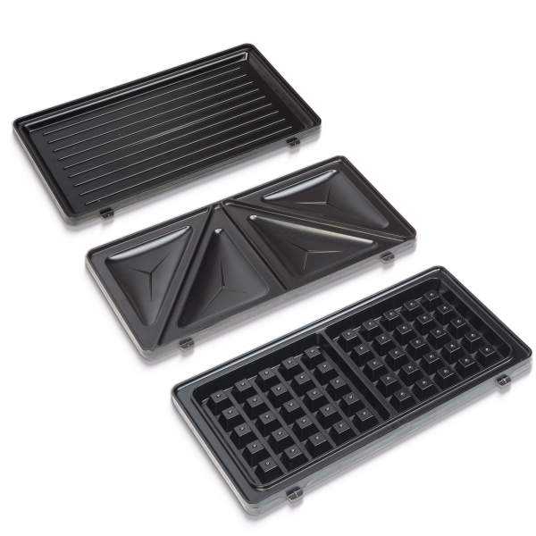 Sandwich Maker- 3 în 1 - 220-240V - 800W - argintiu/negru