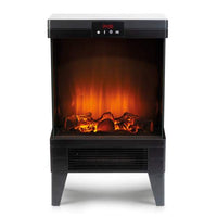 Șemineu electric - 1000/2000 W Bewello - încălzitor radiant + LED - 37 x 22 x 56 cm