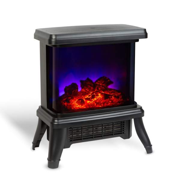 Șemineu electric - 900/1800 W Bewello - încălzitor radiant + LED - 36 x 21,5 x 36 cm