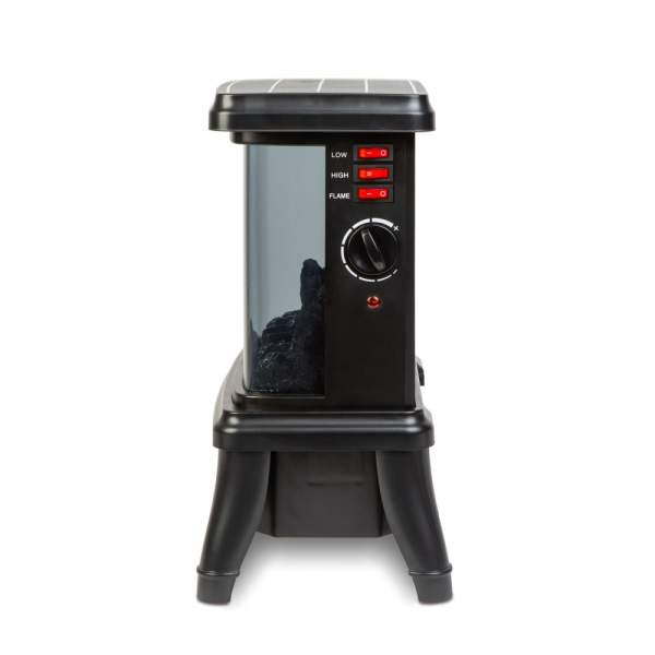 Șemineu electric - 900/1800 W Bewello - încălzitor radiant + LED - 36 x 21,5 x 36 cm