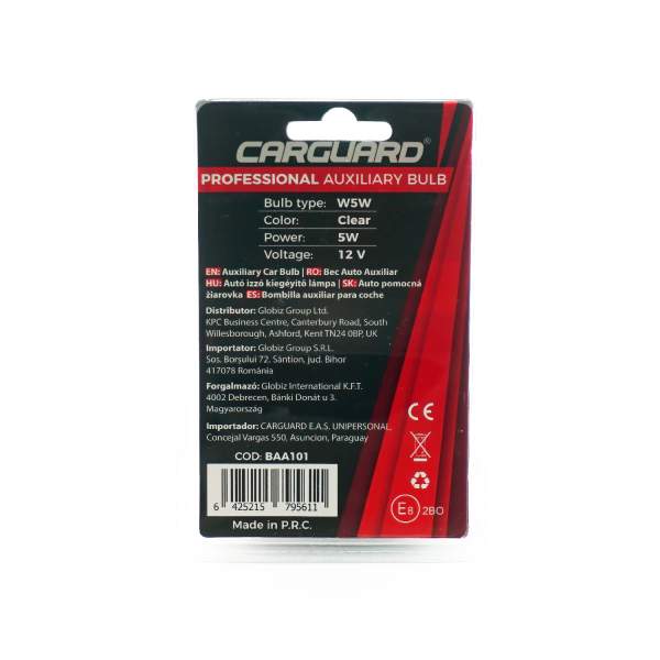 Set 2 becuri auto W5W - CARGUARD