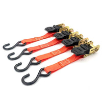 Set 4 chingi cu clichet, rezistent la 680 kg/chingă, TUV/GS – 25 mm × 4.5 m – 680 kg - Carguard - calitate și siguranță garantată!