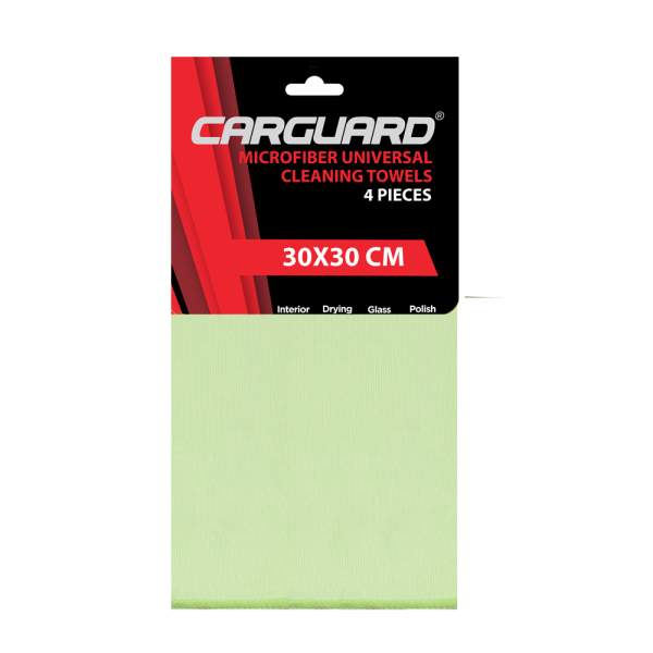Set 4 lavete microfibră 30x30cm Carguard