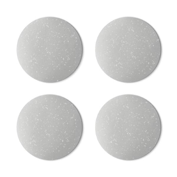 Set 4 stickere antiderapante pentru cadă/duș – model pietricele alb – Ø 19 cm