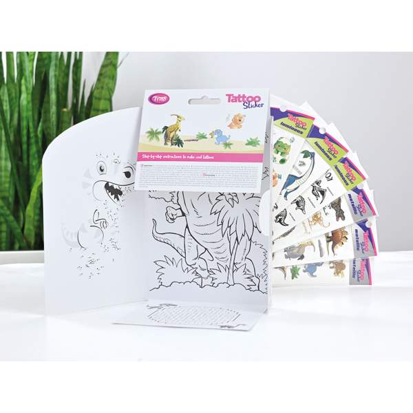 Set autocolante pentru tatuaje de dinozaur - 40 buc/pachet