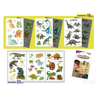 Set autocolante pentru tatuaje de dinozaur - 40 buc/pachet