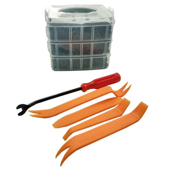 Set de 620 de Cleme din Plastic + 5 unelte Carguard