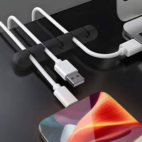 Set de fixare cabluri - autoadeziv - negru - 10 buc/pachet