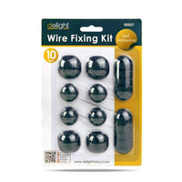 Set de fixare cabluri - autoadeziv - negru - 10 buc/pachet
