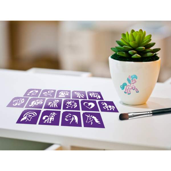 Set de tatuaje cu sclipici pentru cai și unicorni Tytoo