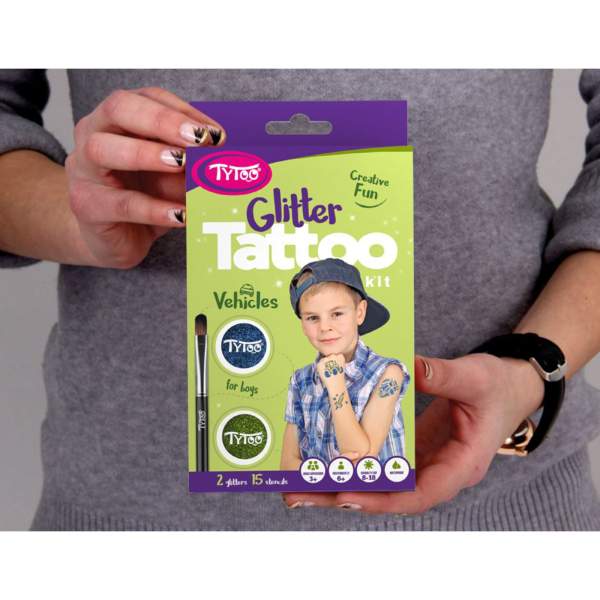 Set de tatuaje cu sclipici pentru vehicule TyToo
