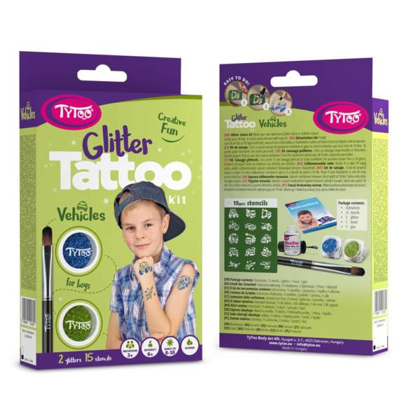 Set de tatuaje cu sclipici pentru vehicule TyToo