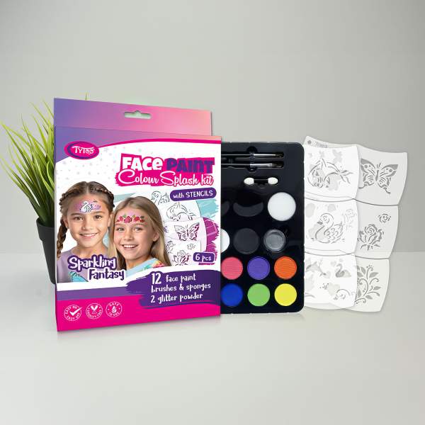 Set de vopsea facială Sparkling Fantasy - 6 șabloane Tytoo