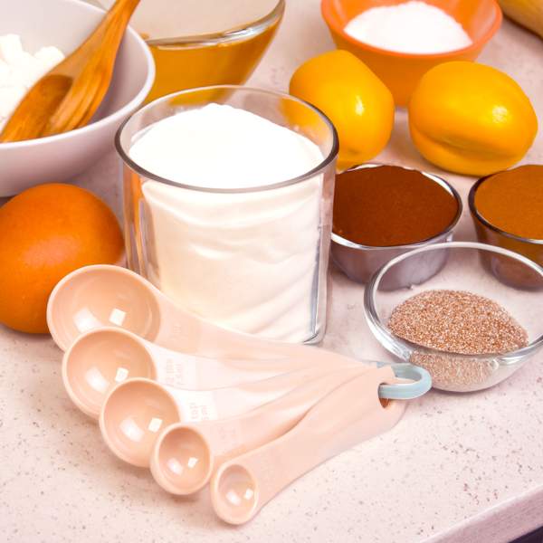 Set linguri de masură - plastic - culoare piersică - în diferite mărimi - 5 buc/pachet