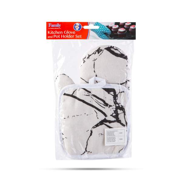 Set mănuși de bucătărie și suport pentru oale - 25 cm