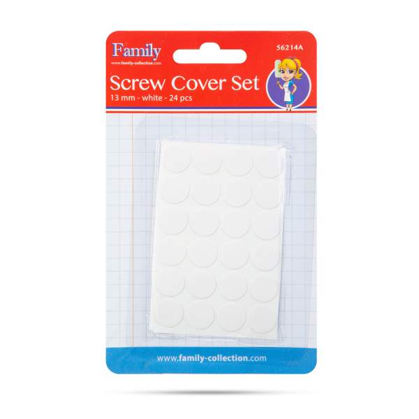 Set măști pentru șuruburi 13 mm - alb - 24 buc