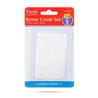 Set măști pentru șuruburi 13 mm - alb - 24 buc