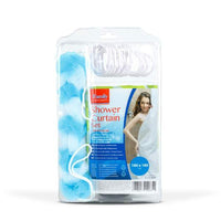 Set perdea de duș cu burete de baie – 180 x 180 cm