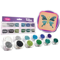 Set pudră cu sclipici - selecție de culori reci