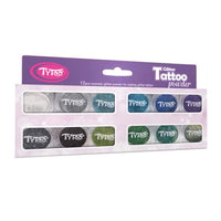 Set pudră cu sclipici - selecție de culori reci