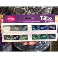 Set pudră cu sclipici - selecție de culori reci