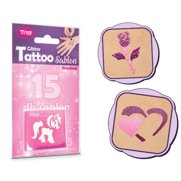 Set șabloane tatuaje - pentru fete - 15 buc