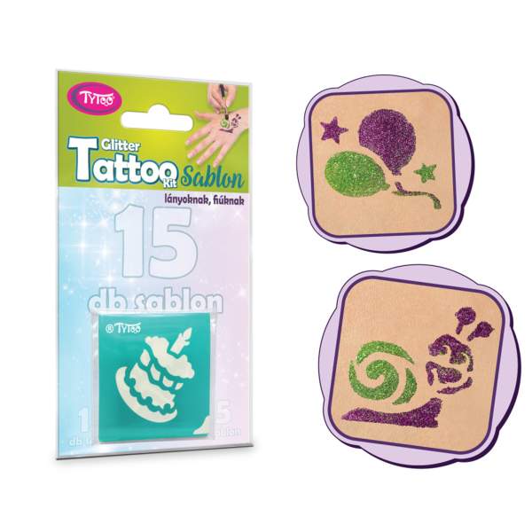 Set șabloane tatuaje - ziua de naștere - 15 buc