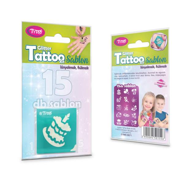 Set șabloane tatuaje - ziua de naștere - 15 buc