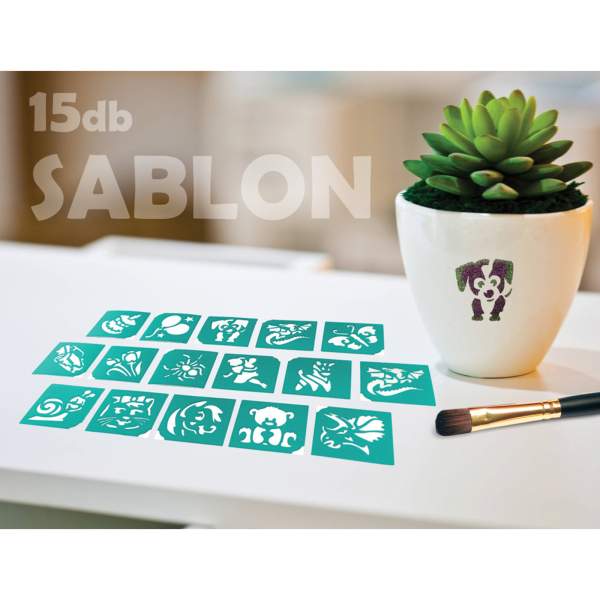 Set șabloane tatuaje - ziua de naștere - 15 buc