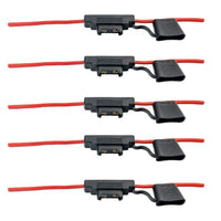 Set suport siguranță auto tip MAXI (30x34mm) etanșe Carguard - 5 buc - – cablu 30 cm cupru – max 40A