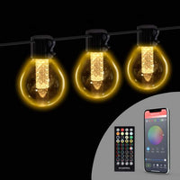 Șir de lumină inteligentă - 100-240V - 25 LED-uri alb cald - 15 m - bluetooth