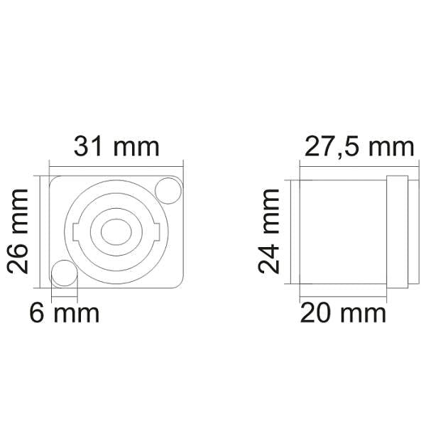Soclu Speakonmontabil4 poli