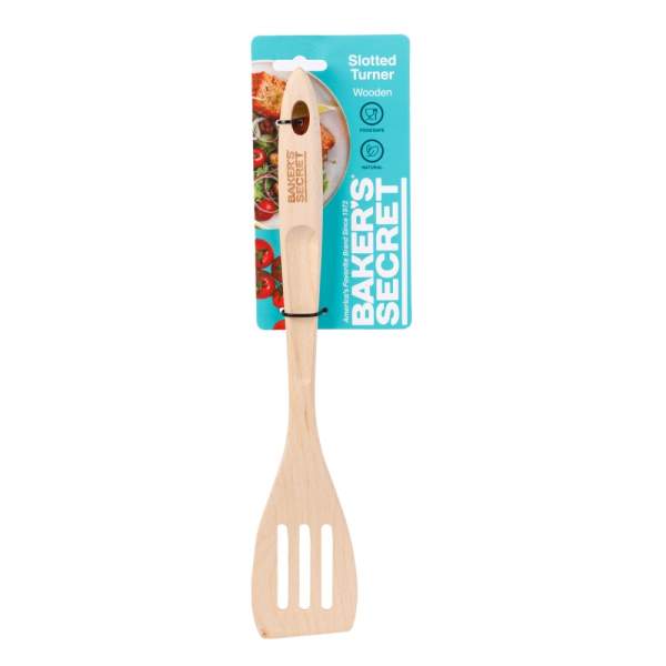 Spatulă de bucătărie din lemn de fag Baker's Secret - cu fante - 13" (33 cm)