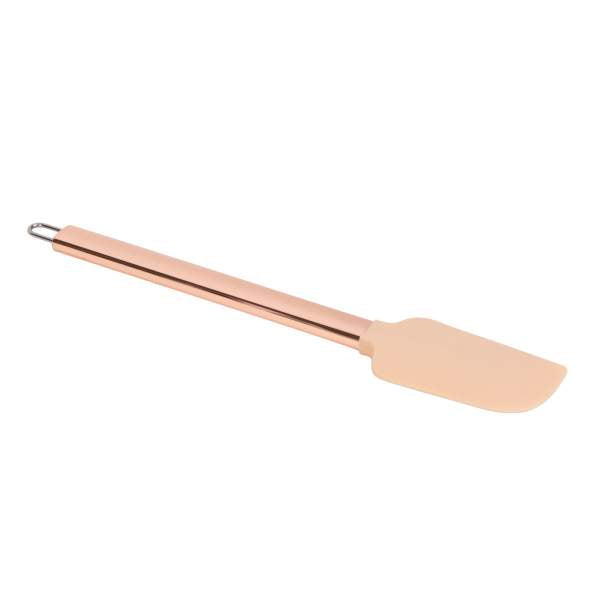 Spatulă din silicon cu maner din inox - culoare piersic - 29 x 5,2 x 1 cm