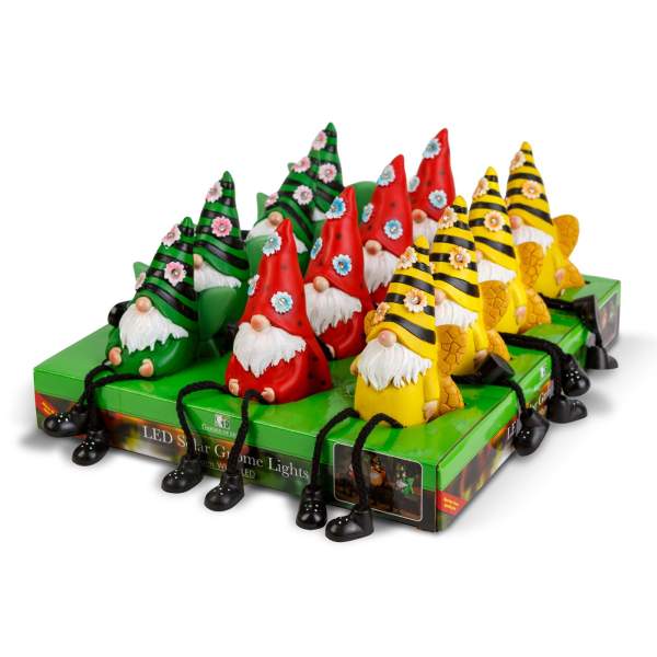 Spiriduși solari cu picioare - 3 tipuri - 3 LED-uri alb cald - 13,5 cm