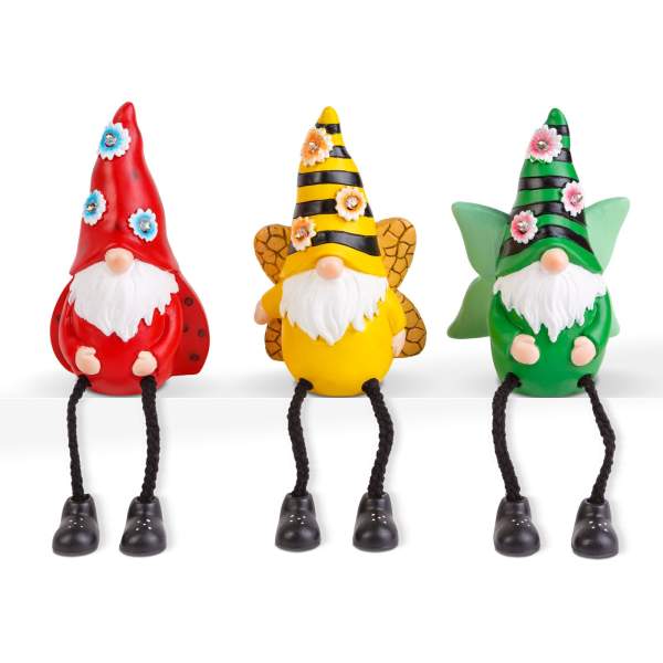 Spiriduși solari cu picioare - 3 tipuri - 3 LED-uri alb cald - 13