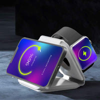 Statie de incarcare wireless - 3 in 1 - alb