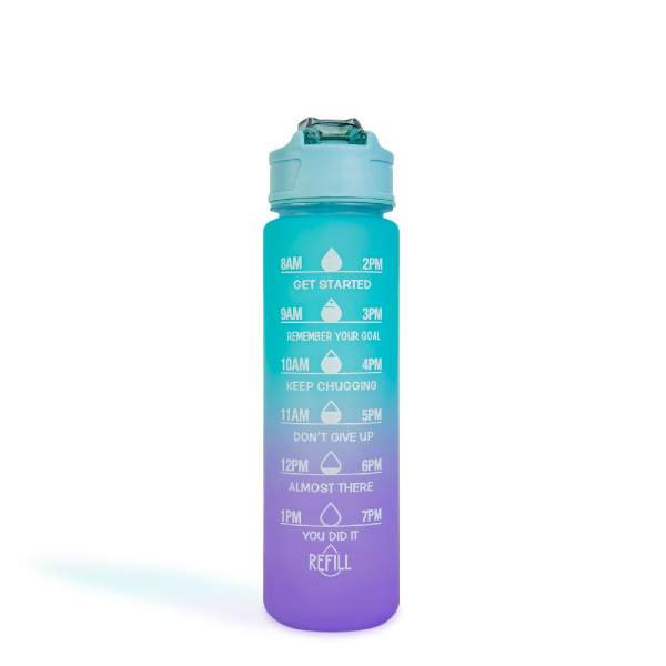 Sticlă sport – 750 ml – opacă – degrade albastru-mov