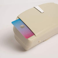 Suport auto pt. ochelari si carduri - autoadeziv, bej