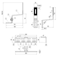 Suport reglabil pentru montaj panou fotovoltaic pe acoperiș cu țiglă (în Z)