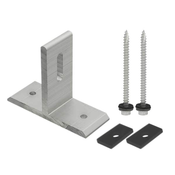 Suport "T" pentru fixare panou fotovoltaic pe acoperiș de tablă