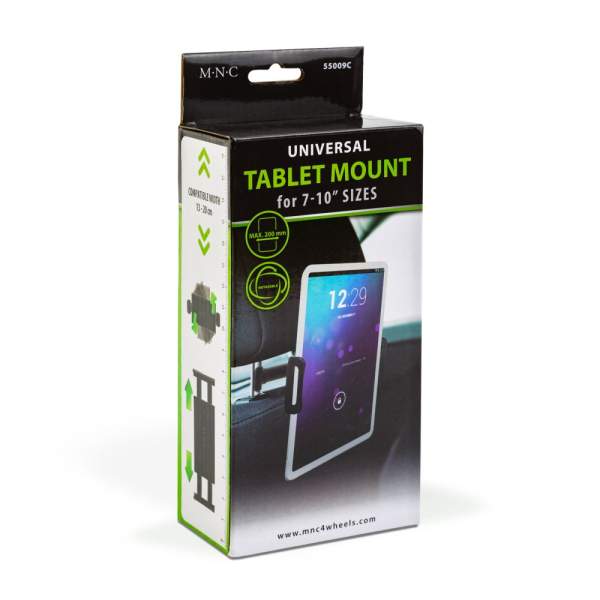 Suport universal tabletă pentru tetieră - 18 x 7 x 12 cm - negru