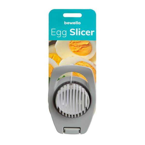 Tăietor de ouă - plastic - gri - 13 x 8