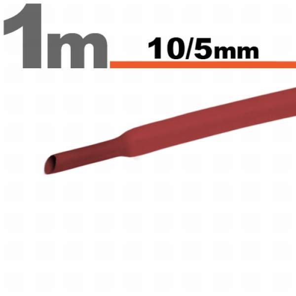 Tub termocontractibilRosu • 10 / 5 mm