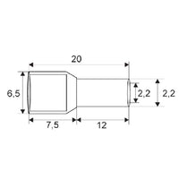 Varf cabluPt cablu de 2 x 1,5 mm2