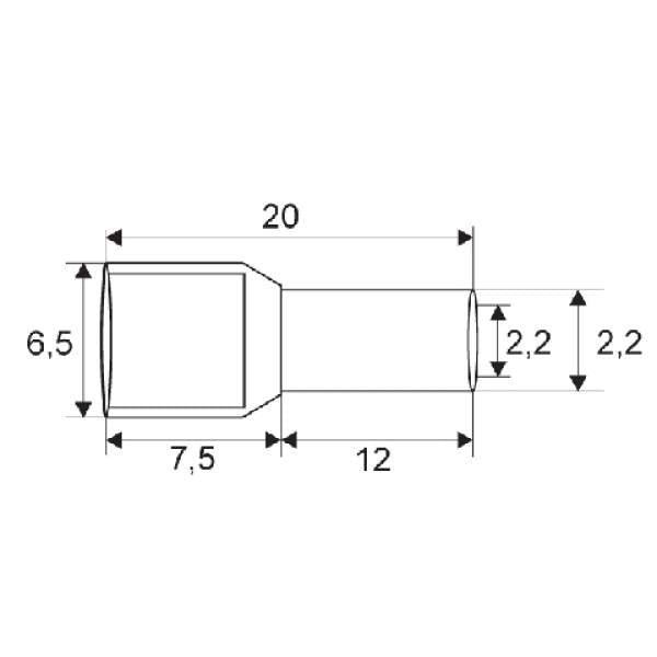Varf cabluPt cablu de 2 x 1,5 mm2